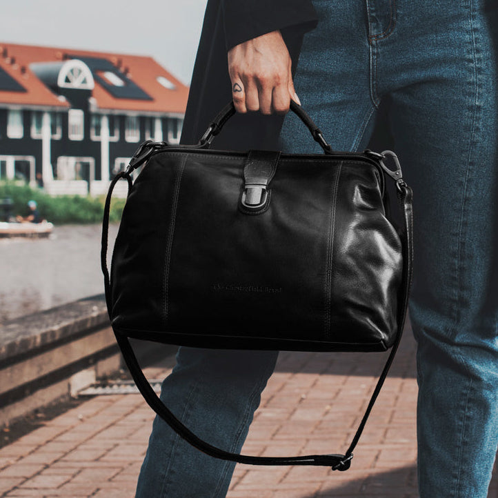 Shaun Full-Grain Leather Handbag レディース