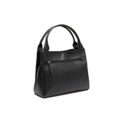 Tailored Rib Cuffs &amp; Hem Craftsmanship Construction Detail on Tenara Full-Grain Leather Handbag レディース