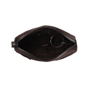 Tailored Rib Cuffs &amp; Hem Craftsmanship Construction Detail on Corey Full-Grain Leather Key Case レディース