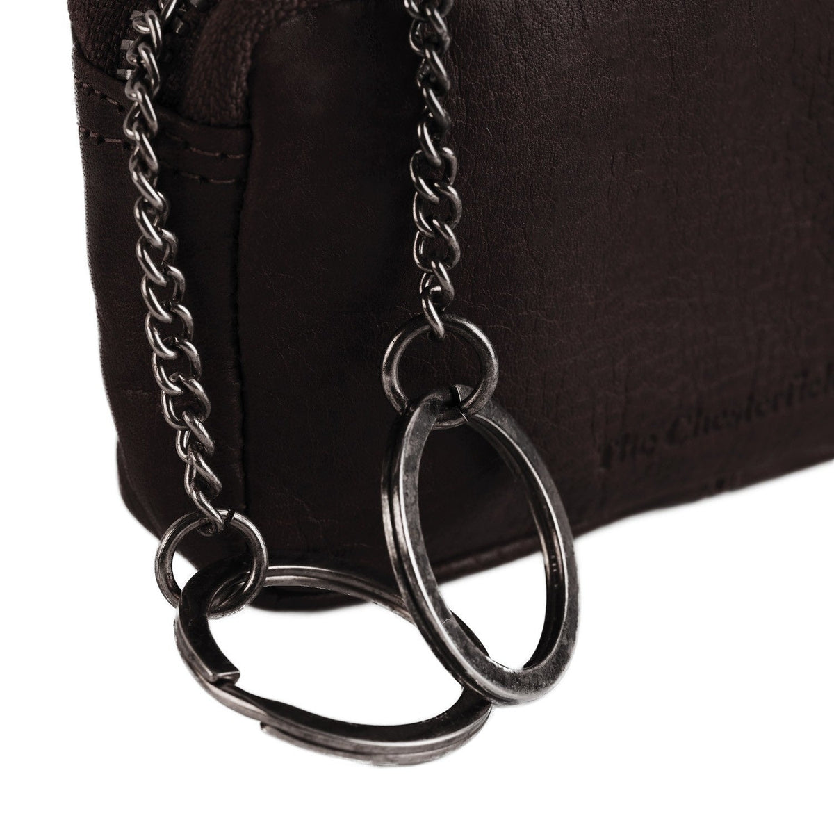 Styled Fit Perspective of Corey Full-Grain Leather Key Case レディース on Model - Natural Daylight Drape