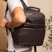 Austin Full-Grain Leather Laptop Backpack レディース – alternate product view 2