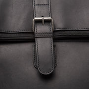 Solid Antique Brass Hardware &amp; Heavy-Duty Dual Zipper Detail on Larsson Full-Grain Leather Laptop Backpack レディース