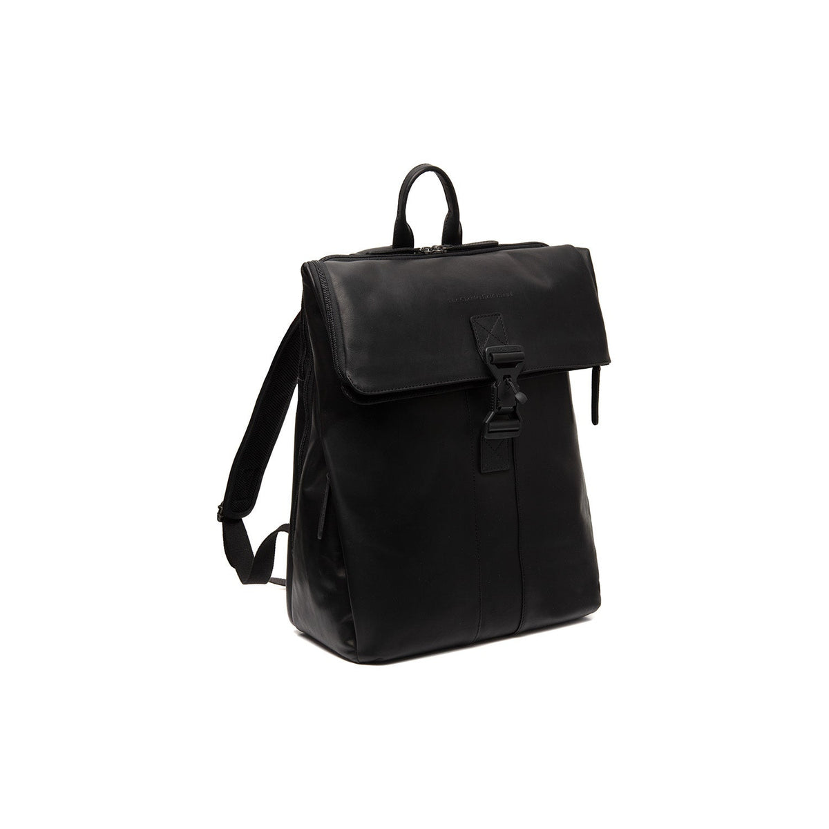 Savona Full-Grain Leather Laptop Backpack レディース in Classic 100% Full-Grain Leather - Full Exterior Front Profile View | Buy Online