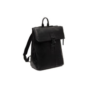 Savona Full-Grain Leather Laptop Backpack レディース in Classic 100% Full-Grain Leather - Full Exterior Front Profile View | Buy Online