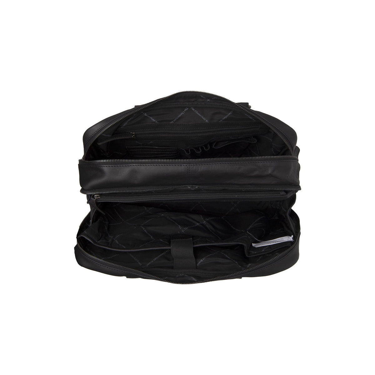 内側ライニングビュー Showing Dedicated Padded Laptop Sleeve & Multi-Compartment Organization
