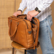 Boston Full-Grain Leather Laptop Bag メンズ – alternate product view 3
