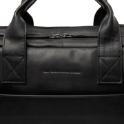 Solid Antique Brass Hardware &amp; Heavy-Duty Dual Zipper Detail on Frazer Full-Grain Leather Laptop Bag レディース