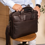 Frazer Full-Grain Leather Laptop Bag レディース – alternate product view 2