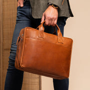 Frazer Full-Grain Leather Laptop Bag レディース – alternate product view 2
