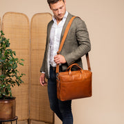 Frazer Full-Grain Leather Laptop Bag レディース – alternate product view 3