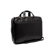 Iseo Full-Grain Leather Laptop Bag メンズ in Classic 100% Full-Grain Leather - Full Exterior Front Profile View | Buy Online