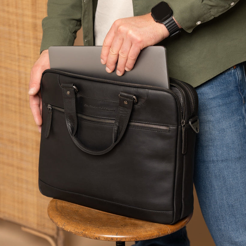 Montara Full-Grain Leather Laptop Bag レディース