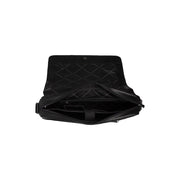 Richard Full-Grain Leather Laptop Bag メンズ - Structured Side Profile Showing Gusset Depth &amp; Expansion Capacity