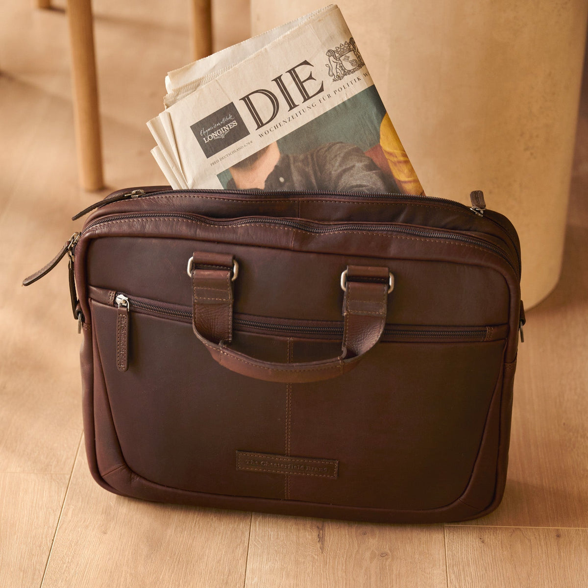 Seth Full-Grain Leather Laptop Bag メンズ – alternate product view 2