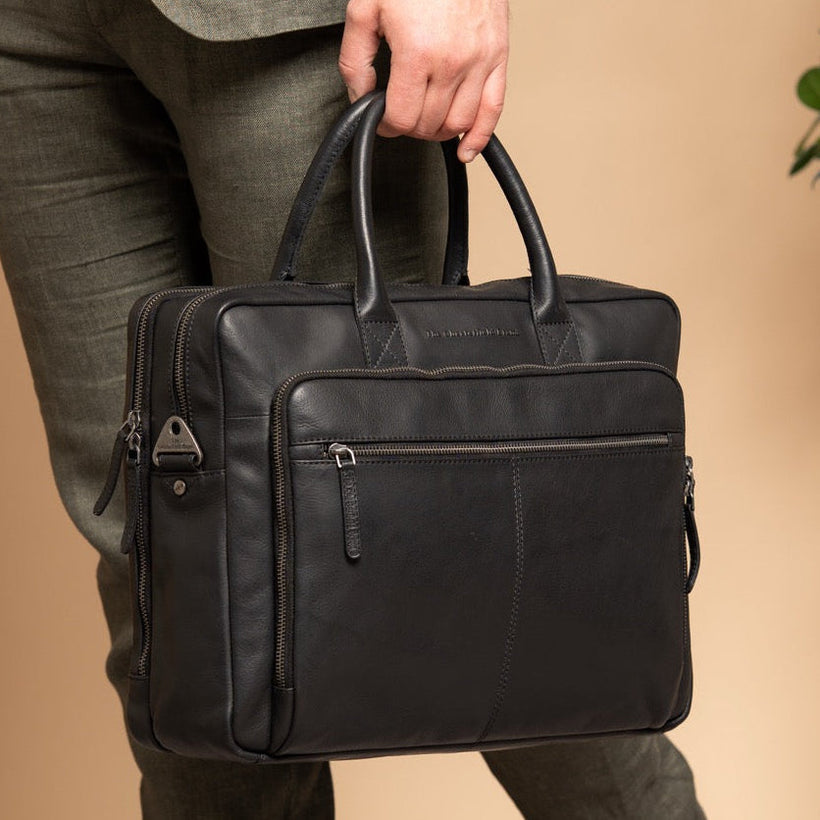 Tacama Full-Grain Leather Laptop Bag レディース