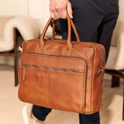 Tacama Full-Grain Leather Laptop Bag レディース – alternate product view 2