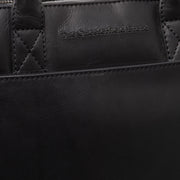 Solid Antique Brass Hardware &amp; Heavy-Duty Dual Zipper Detail on Tilbury Full-Grain Leather Laptop Bag レディース