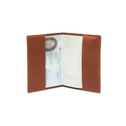Cognac Leather Passport Case レディース, detail view 3