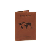 Cognac Leather Passport Case レディース, front view