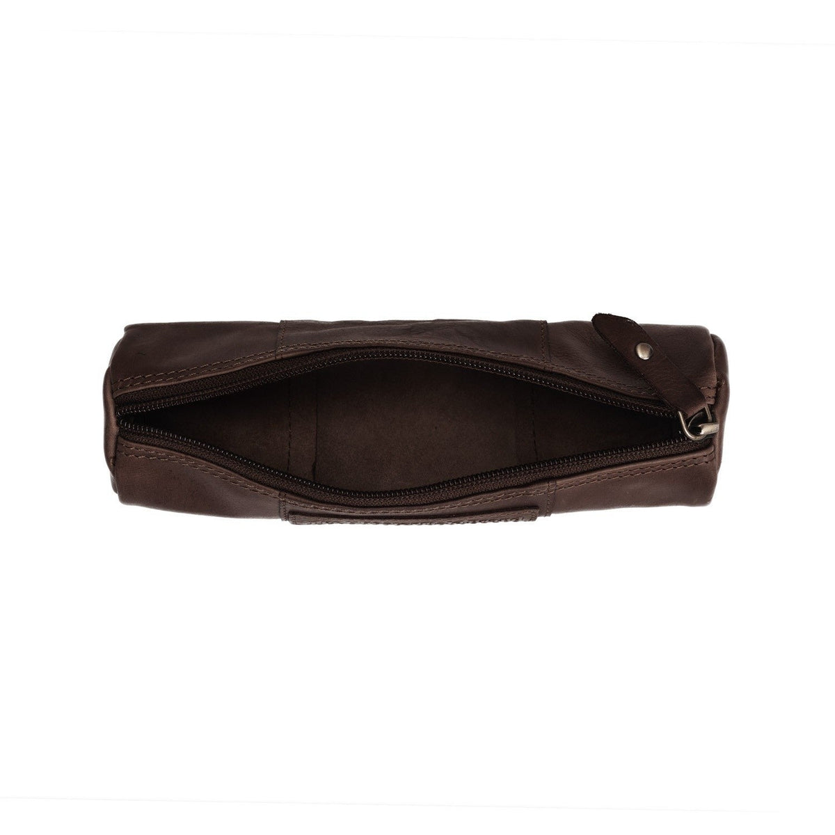 Tailored Rib Cuffs &amp; Hem Craftsmanship Construction Detail on Leather Pencil Case Lea レディース