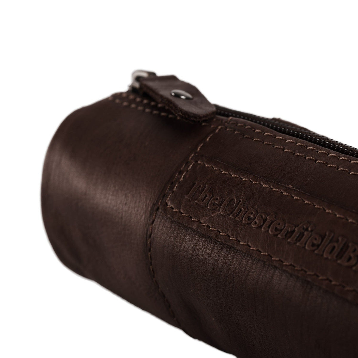 Styled Fit Perspective of Leather Pencil Case Lea レディース on Model - Natural Daylight Drape