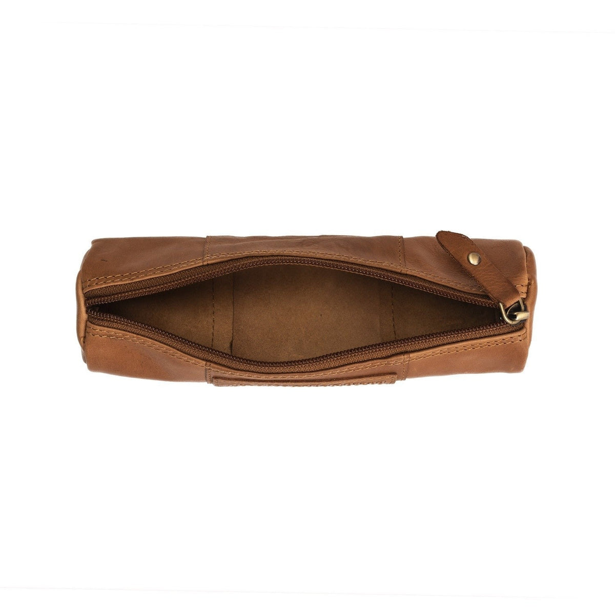 Cognac Leather Pencil Case Lea レディース, detail view 1