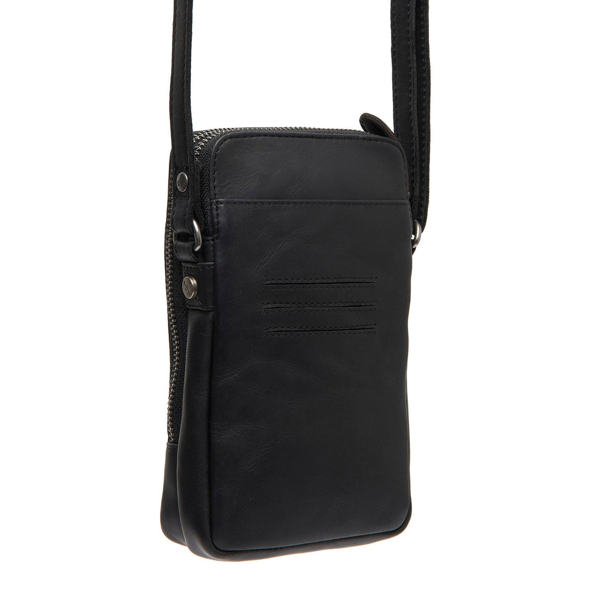 
Tailored Rib Cuffs & Hem Craftsmanship Construction Detail on Alesund フルグレインレザー Phone Bag