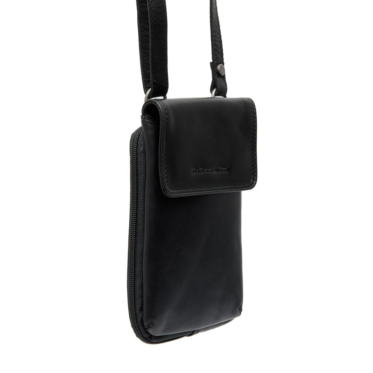 Langley Full-Grain Leather Phone Bag レディース in Classic 100% Full-Grain Leather - Front Profile View &amp; Tailored Silhouette | Buy Online
