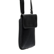 Langley Full-Grain Leather Phone Bag レディース in Classic 100% Full-Grain Leather - Front Profile View &amp; Tailored Silhouette | Buy Online