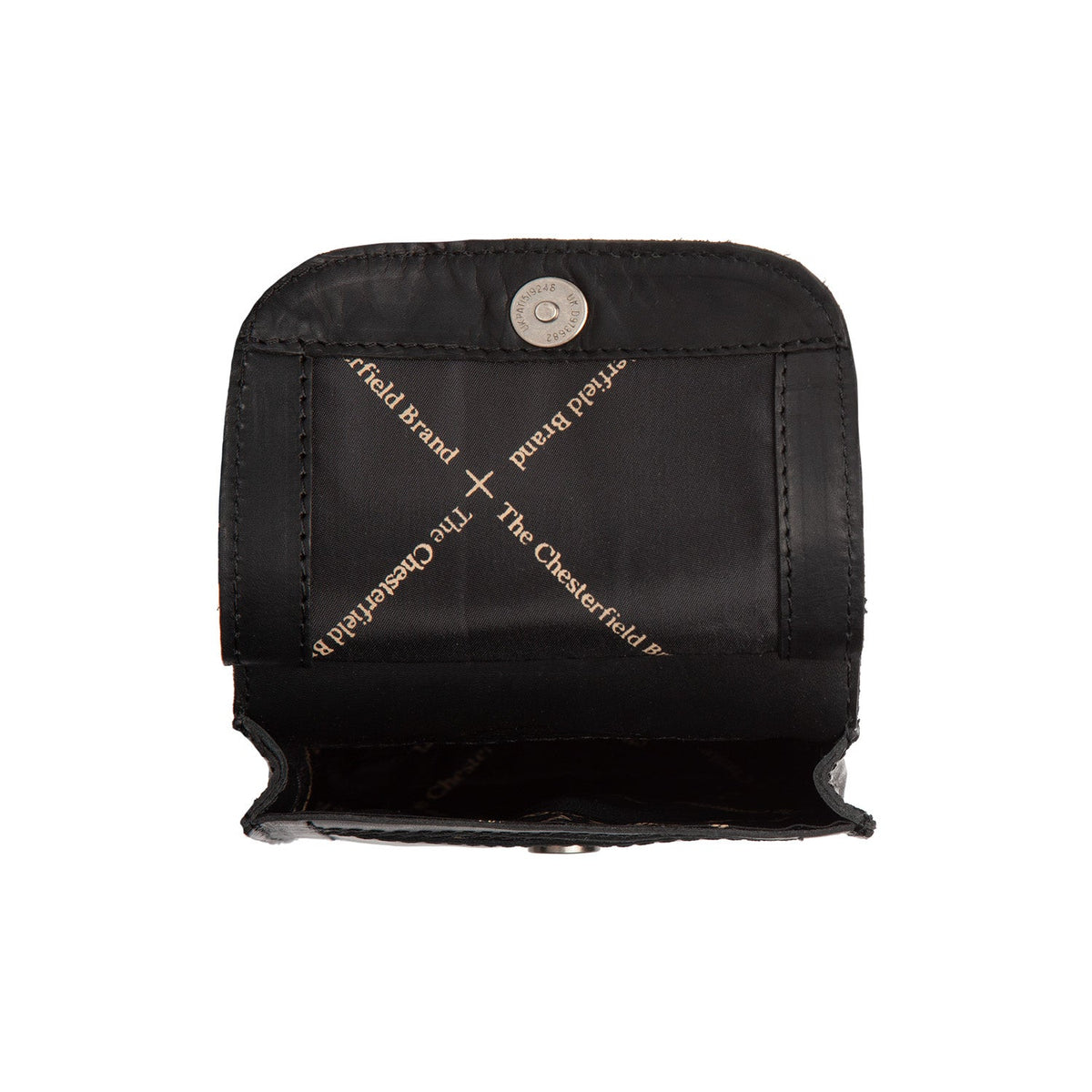 Close-Up Detail of Classic Collar &amp; Heavy-Duty Zipper Hardware on Nebra Full-Grain Leather Phone Bag レディース
