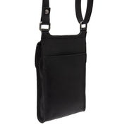 Tailored Rib Cuffs &amp; Hem Craftsmanship Construction Detail on Nebra Full-Grain Leather Phone Bag レディース