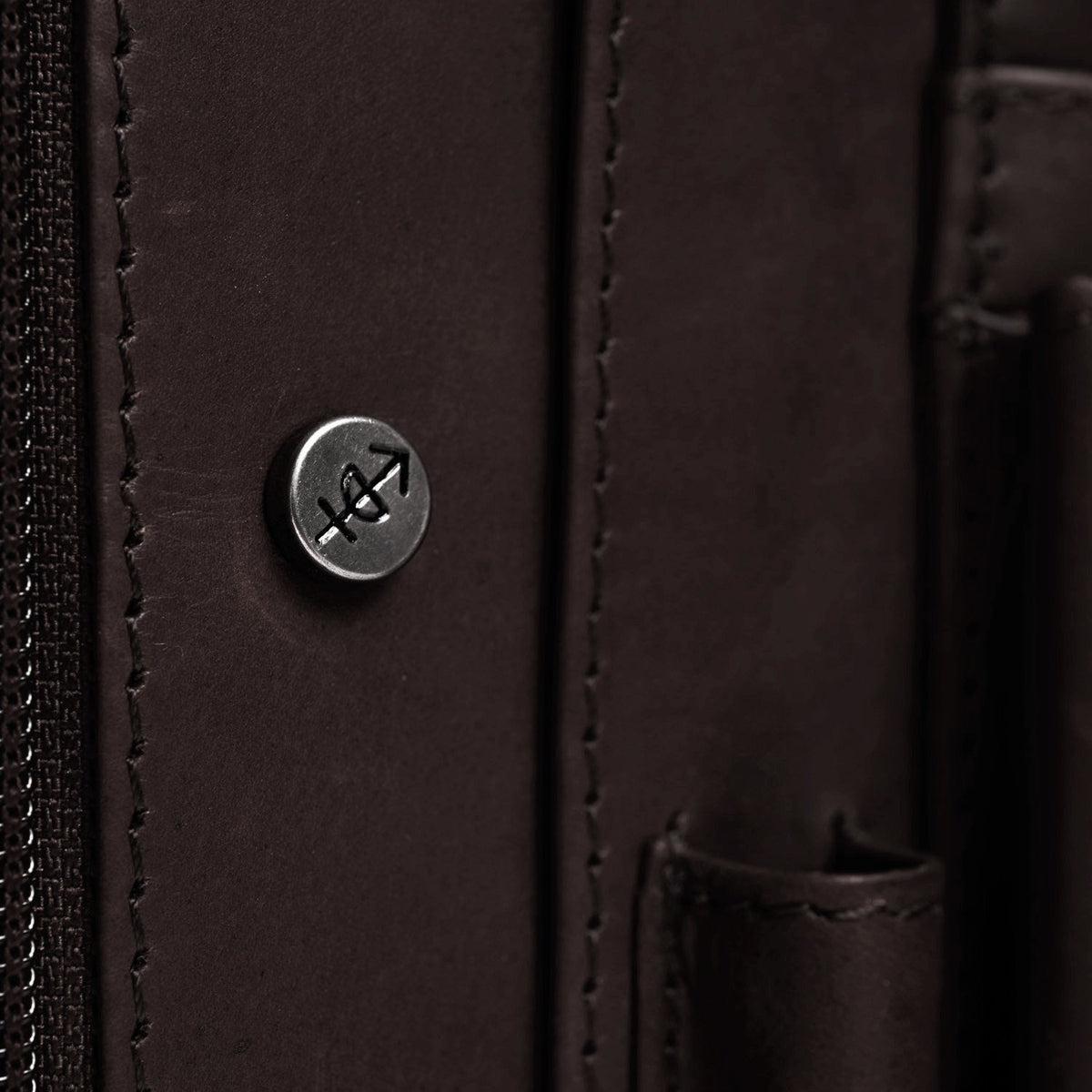 Brown Leather Portfolio Barnet レディース, detail view 1