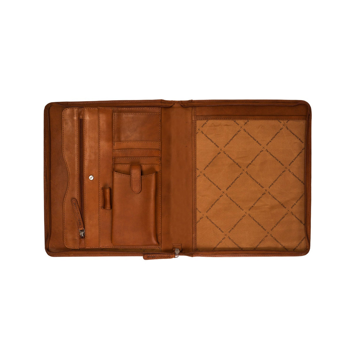 Cognac Leather Portfolio Barnet レディース, detail view 1