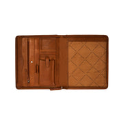 Cognac Leather Portfolio Barnet レディース, detail view 1