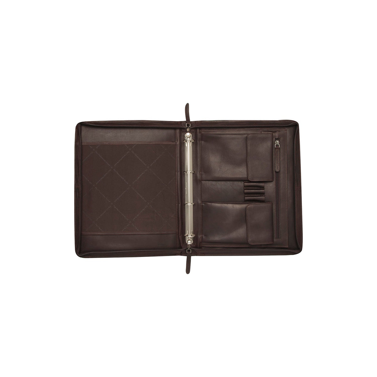 Styled Fit Perspective of Leather Portfolio Moreton レディース on Model - Natural Daylight Drape
