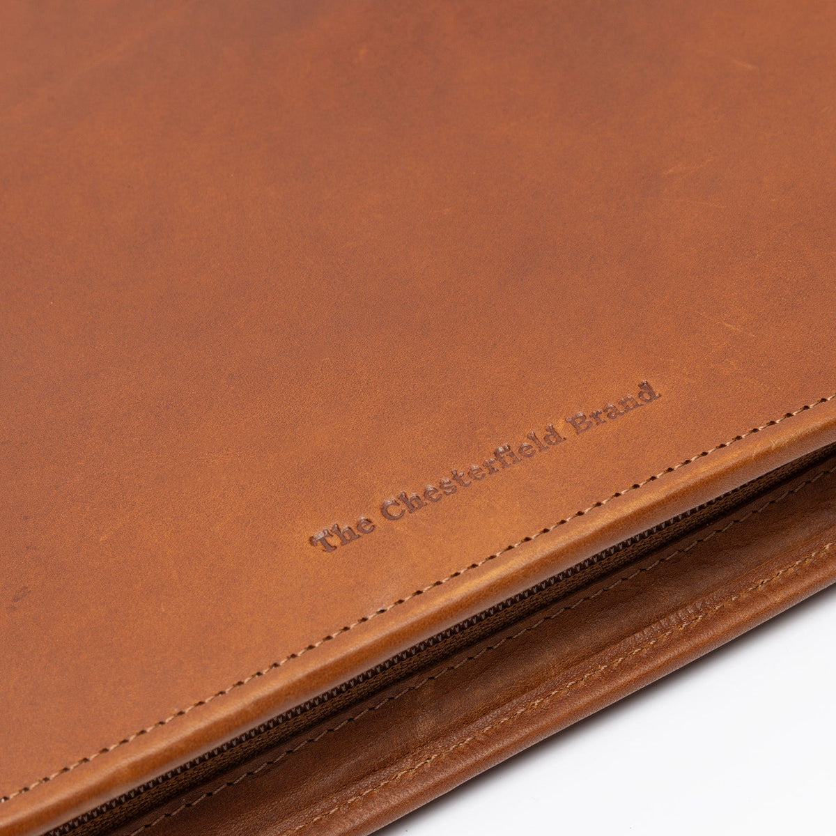 Cognac Leather Portfolio Moreton レディース, detail view 3