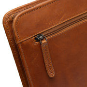 Cognac Leather Portfolio Moreton レディース, detail view 4