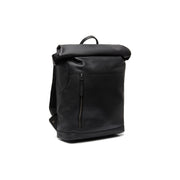 Mazara Full-Grain Leather Roll-top Backpack レディース in Classic 100% Full-Grain Leather - Full Exterior Front Profile View | Buy Online
