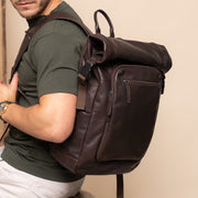 Remo Full-Grain Leather Roll-top Backpack レディース – alternate product view 2