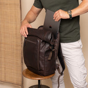 Remo Full-Grain Leather Roll-top Backpack レディース – alternate product view 3