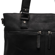 Solid Antique Brass Hardware &amp; Heavy-Duty Dual Zipper Detail on Rome Full-Grain Leather Shopper レディース