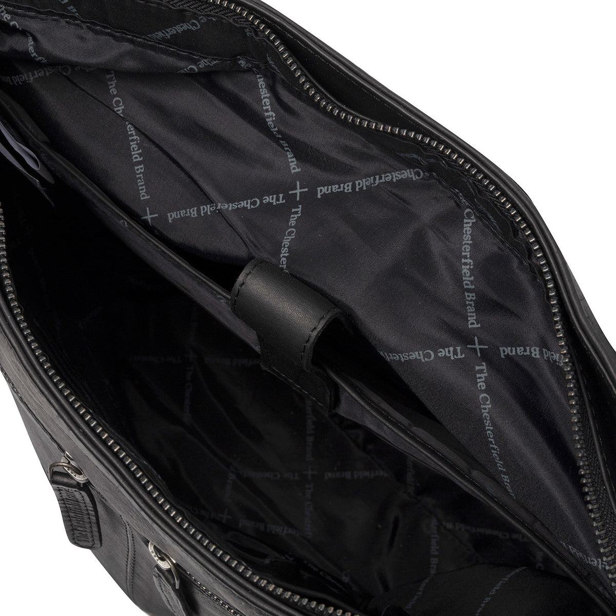 Rome Full-Grain Leather Shopper レディース - Structured Side Profile Showing Gusset Depth &amp; Expansion Capacity