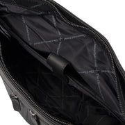 Rome Full-Grain Leather Shopper レディース - Structured Side Profile Showing Gusset Depth &amp; Expansion Capacity