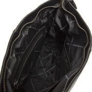 Solid Antique Brass Hardware &amp; Heavy-Duty Dual Zipper Detail on Amelia Full-Grain Leather Shoulder Bag レディース