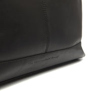 Amelia Full-Grain Leather Shoulder Bag レディース - Structured Side Profile Showing Gusset Depth &amp; Expansion Capacity