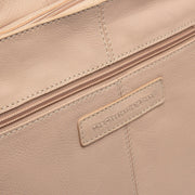 Astero Full-Grain Leather Shoulder Bag レディース - Structured Side Profile Showing Gusset Depth &amp; Expansion Capacity