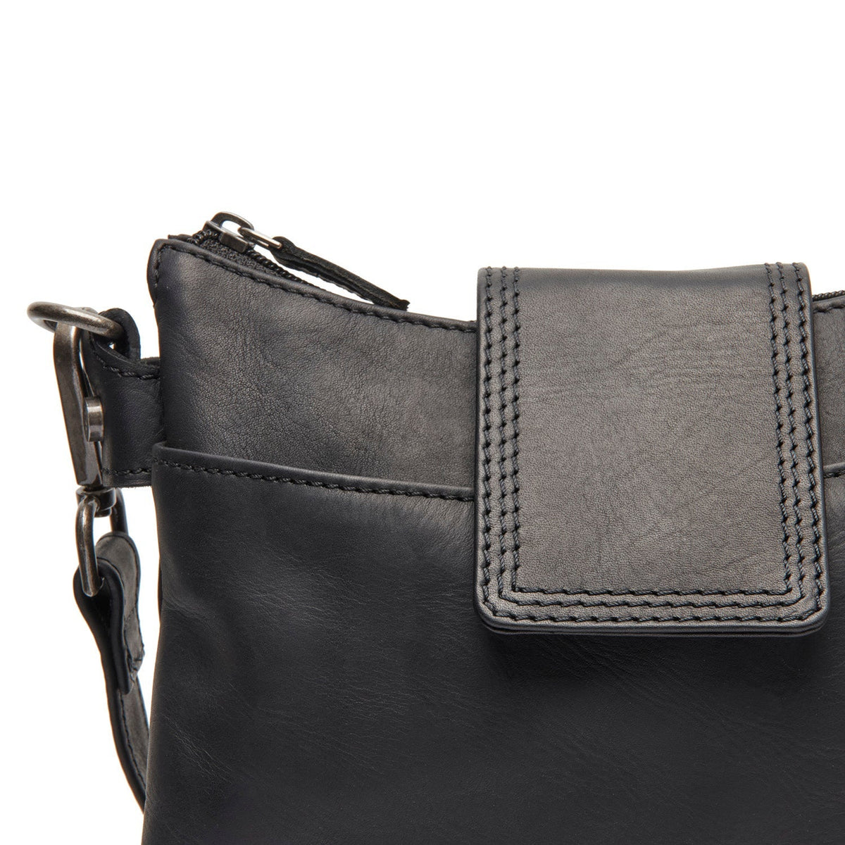 
Classic 100% Full-Grain leather Bag - 補強レザーストラップと丁寧な縫製が際立つ背面ビュー