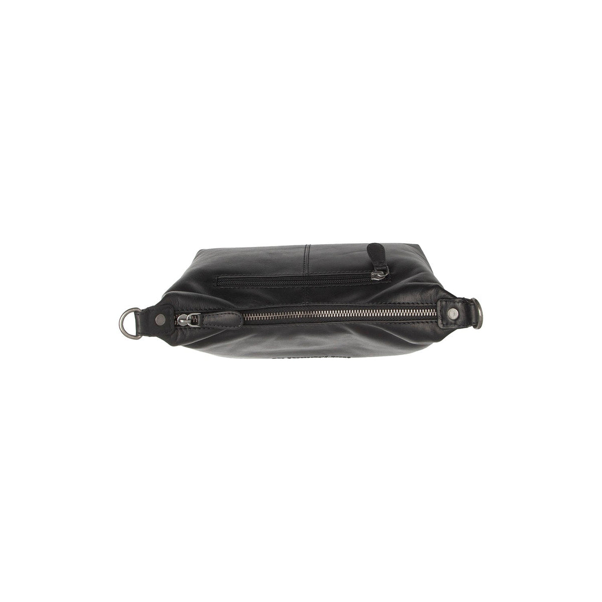 Solid Antique Brass Hardware &amp; Heavy-Duty Dual Zipper Detail on Christie Full-Grain Leather Shoulder Bag レディース
