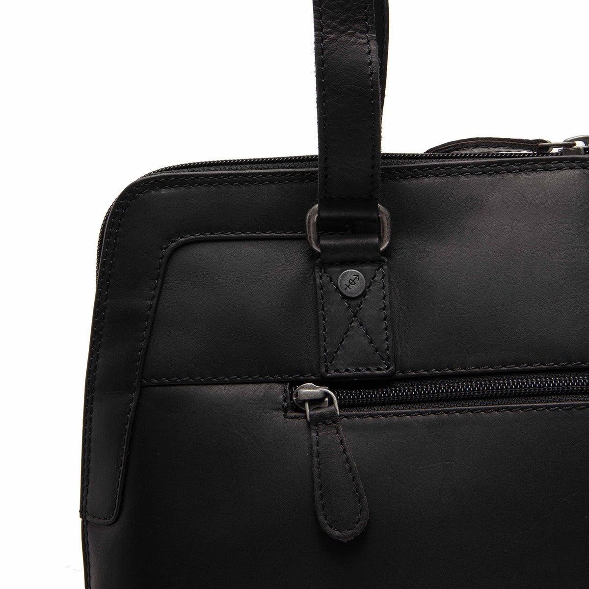 Elvar Full-Grain Leather Shoulder Bag - Structured Side Profile Showing Gusset Depth & Expansion Capacity