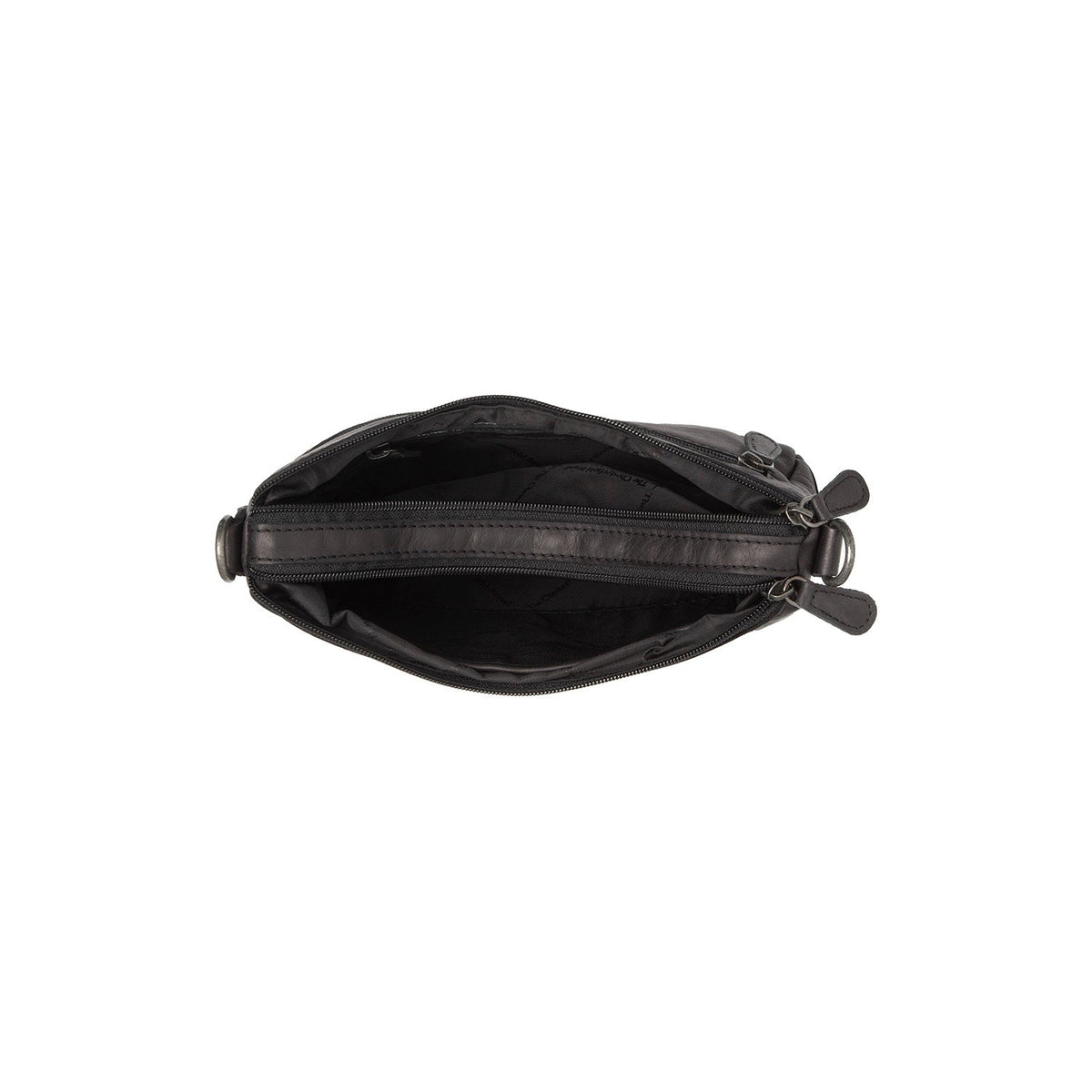 Black Leather Shoulder Bag Irving, detail view 1
